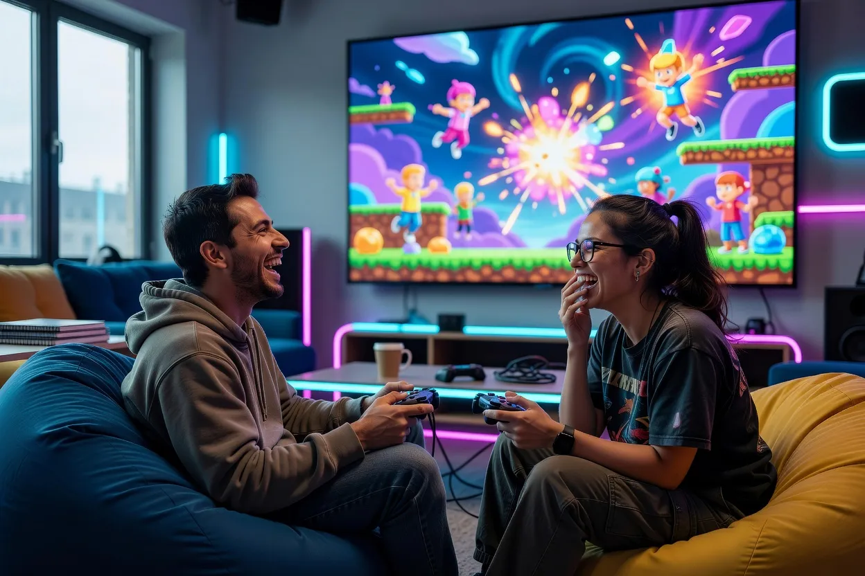 Équipe de développeurs et game designers pendant une game jam
