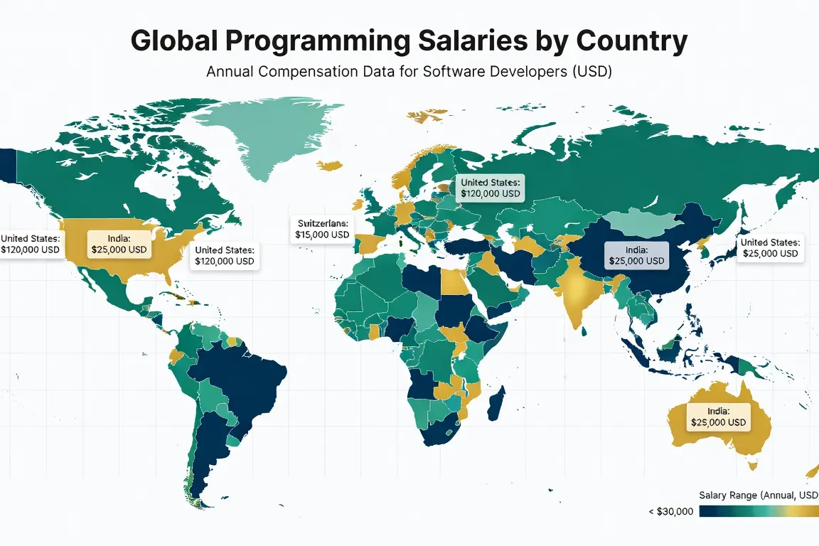 Salaires des programmeurs internationaux